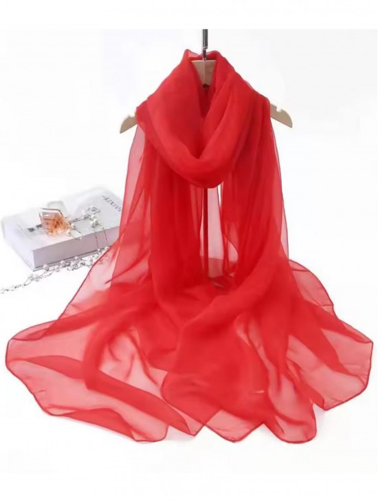 Chiffon Solid Color Fashion Scarf